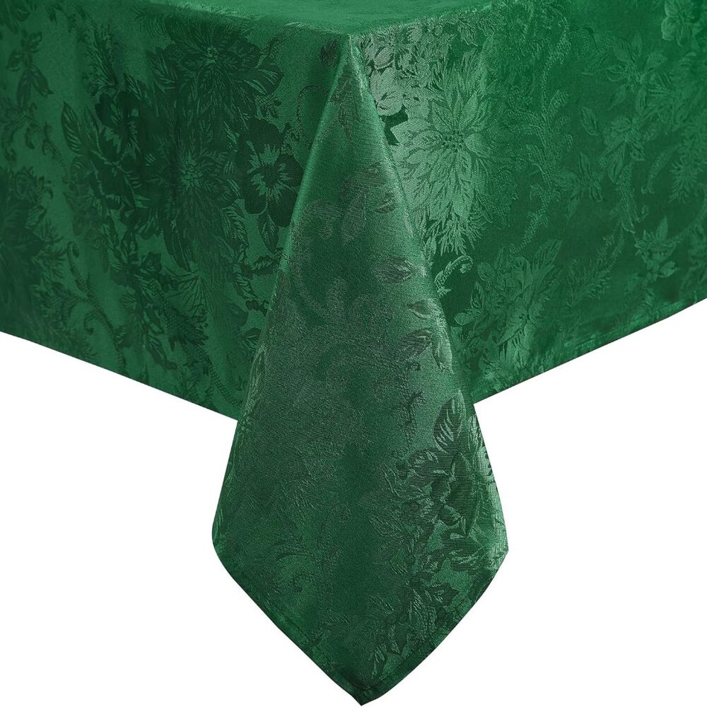 Elrene Wrinkle Resisist. Dining Tablecloth, 60"X120" Oblong/Rectangle Green NWT